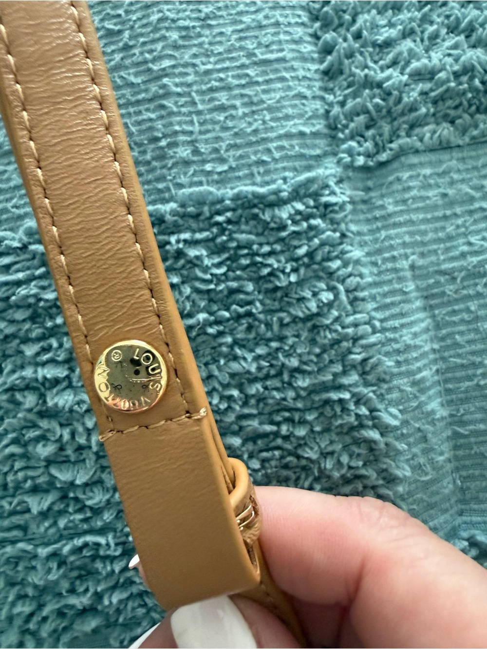 Louis Vuitton Camel Embossed Monogram Crossbody Coussin with Cream Strap - Picture 16 of 16